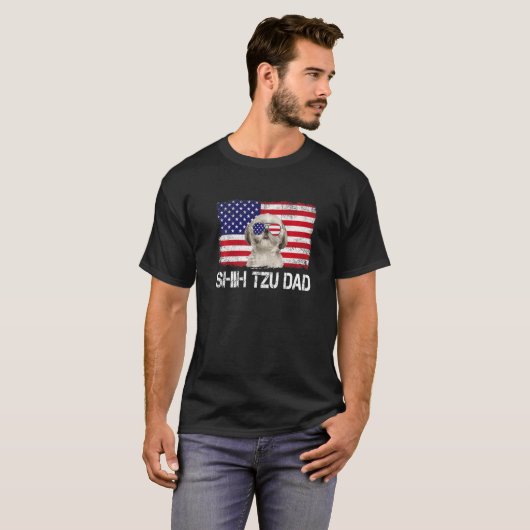 Mannen Mannen sjiitische zu pap vs vlag 4e juli pa T-shirt (Voorkant volledig)