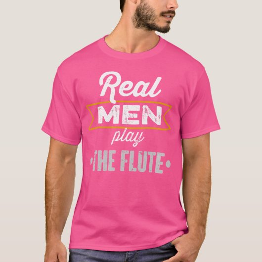 Mannen Mannen spelen fluit T-shirt (Voorkant)