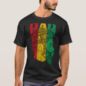 Mannen Mannen Sterk Zwart Papa Koning Afrikaans Am T-shirt (Voorkant)