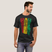 Mannen Mannen Sterk Zwart Papa Koning Afrikaans Am T-shirt (Voorkant volledig)