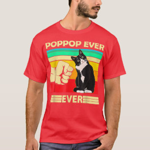 Mannen Mannen Vintage Best Cat PopPop Ever Bump Fi T-shirt