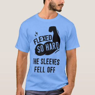 Mannen Mannen vliegen zo hard dat de Sleeves uit d T-shirt