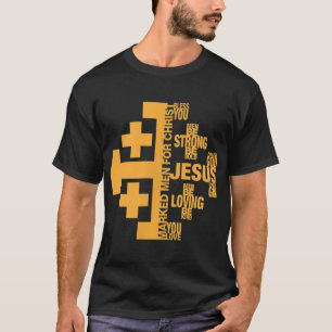 Mannen Mannen voor Christus Jerusalem Kruiswoorden T-shirt