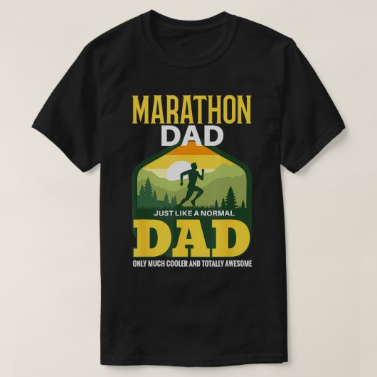 Mannen Marathon Grappig Papa Marathonloper Vader R T-shirt (Design voorkant)