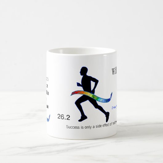Mannen marathon met Puzzle Ribbon Koffiemok (Center)