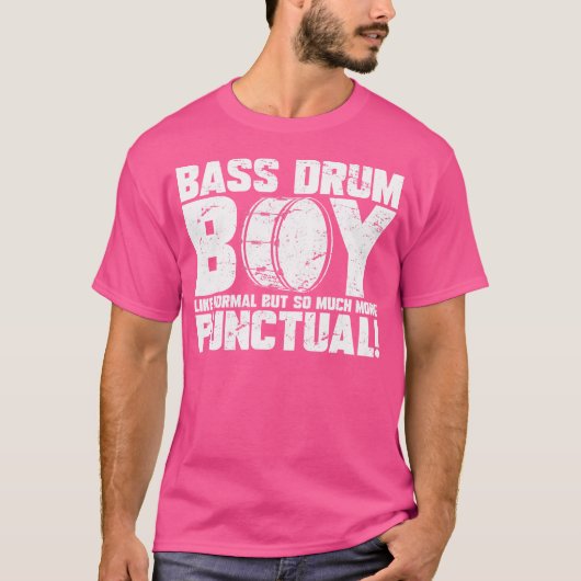 Mannen Marching School Band Bass Drum Boy Funny Dr T-shirt (Voorkant)