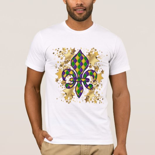 Mannen Mardi Gras Shirt (Voorkant)