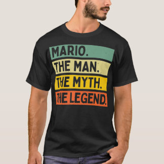 Mannen Mario the Man the myth the Legend Funny Per T-shirt