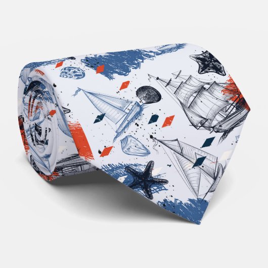 Mannen Maritiem Stropdas (Opgerold)