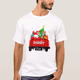 Mannen mas Red Truck Dad Claus Matching Family Ch T-shirt