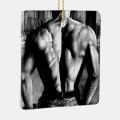 Mannen Masculine Bodybuilding Muscles Pride Man Keramisch Ornament (Rechts)