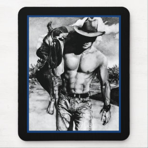 Mannen Masculine Fine Art Cool Alpha Cowboy Muismat