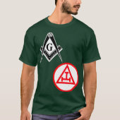 Mannen Mason Royal Arch Split T Masonic York Rite T-shirt (Voorkant)