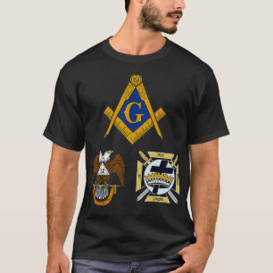 Mannen Mason Scottish Rite Knight Templar T York T-shirt