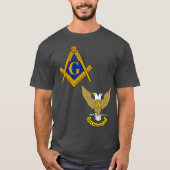 Mannen Mason Scottish Rite Split T Masonic T-shirt (Voorkant)