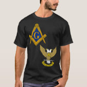 Mannen Mason Scottish Rite Split T Shirt Masonic T (Voorkant)
