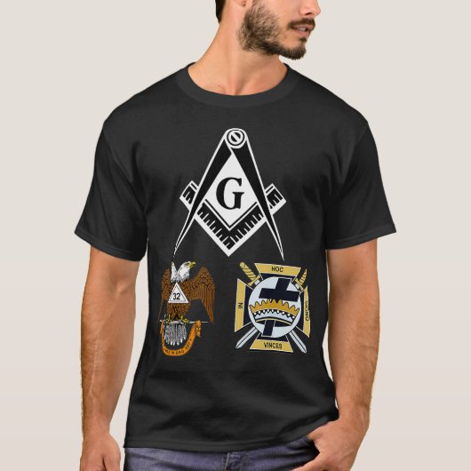 Mannen Mason Scottish York Rite T Masonic T-shirt (Voorkant)