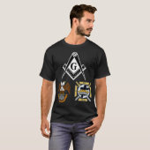 Mannen Mason Scottish York Rite T Masonic T-shirt (Voorkant volledig)