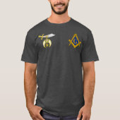 Mannen Mason Shriner Pocket Split Masonic Shrine T-shirt (Voorkant)