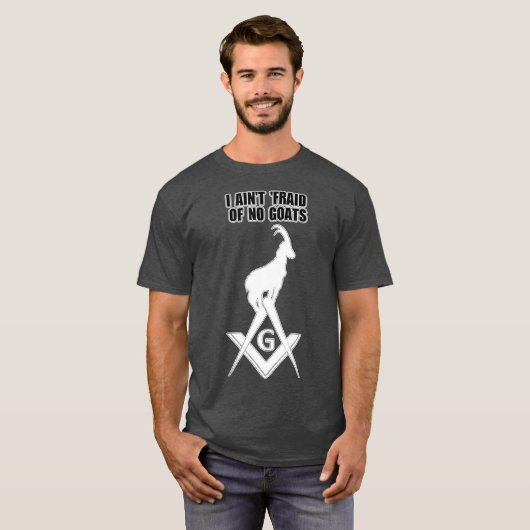 Mannen Masonic Short Sleeve Goat Tshirt (Voorkant volledig)