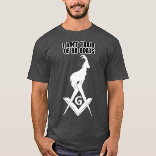 Mannen Masonic Short Sleeve Goat Tshirt (Voorkant)