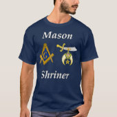Mannen Masonic Shriner Split T Mason Shrine Noble T-shirt (Voorkant)