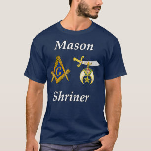 Mannen Masonic Shriner Split T Mason Shrine Noble T-shirt