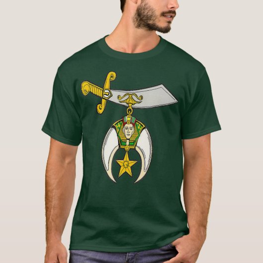 Mannen Masonic Shriner T-shirt (Voorkant)