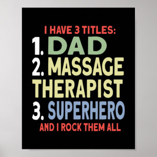 Mannen massagetherapie Pap en massagetherapeut Poster