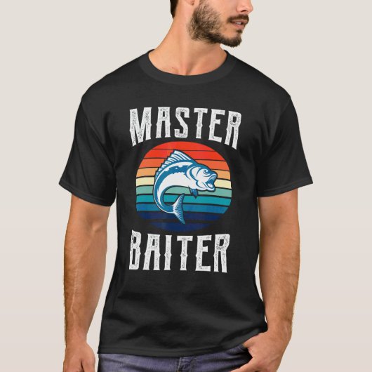 Mannen Master Baiter Vissen T-shirt (Voorkant)