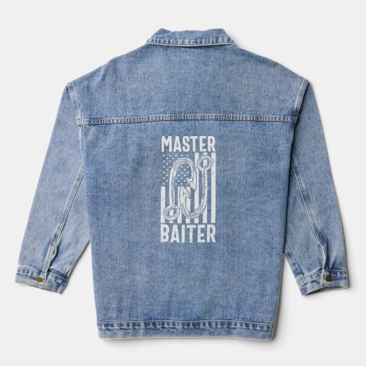 Mannen Master Baiter Vist Denim Jacket (Achterkant)
