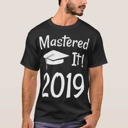 Mannen mastergraad Afstuderen Cadeaupremie T-shirt (Voorkant)