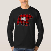 Mannen Max Beer aangepaste rode buffels met kerstt T-shirt (Voorkant)