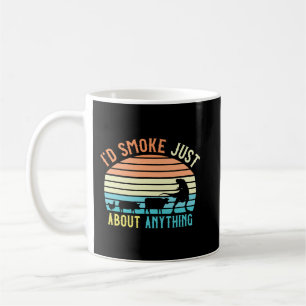 Mannen Meat Smoking Gift Retro BBQ Grilling Meat I Koffiemok