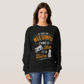 Mannen Mec Simple Love Motorcycle Biker Trui (Voorkant volledig)