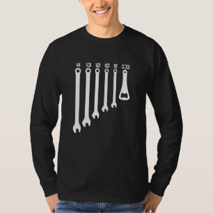 Mannen Mechanic Car Beer Alcohol WFrench Craftsman T-shirt
