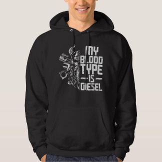 Mannen Mechanic Tuning Engineer Viking Diesel Funn Hoodie