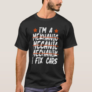 Mannen mechanische Im A Mekhanic Mecanic Mechanik T-shirt