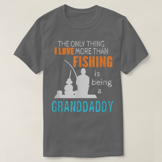 Mannen Meer dan liefde Vist grootvader Special Gra T-shirt (Design voorkant)
