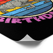 Mannen meisje Birthday I Bonus Dad I Velociraptor  Poster (Hoek)