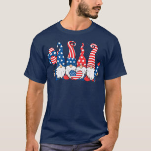 Mannen meisjes Amerikaanse vlag op 4 juli T-shirt