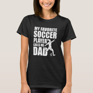 Mannen Meisjes Voetbal Mijn favoriete spelerspeler T-shirt
