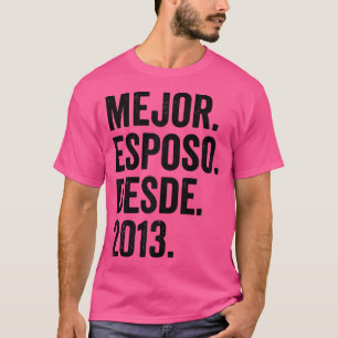 Mannen mejor Esposo Desde 2013 9th bruiloft T-shirt