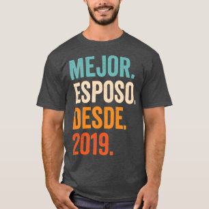 Mannen mejor Esposo Desde 2019 3rd bruiloft T-shirt