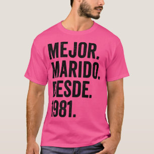 Mannen Mejor Marido Desde 1981 41e trouwdag T-shirt