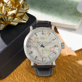 Mannen Mekka Kaart Monogram Horloge – Eid Gift