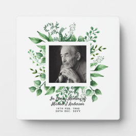 Mannen Memorial Gift Bereavement Photo Loving Memo Fotoplaat