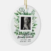 Mannen Memorial Gift Bereavement Photo Loving Memo Keramisch Ornament (Rechts)