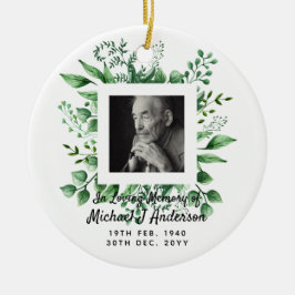 Mannen Memorial Gift Bereavement Photo Loving Memo Keramisch Ornament