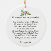 Mannen Memorial Gift Bereavement Photo Loving Memo Keramisch Ornament (Achterkant)